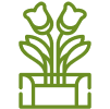 Plantes vertes et fleuries